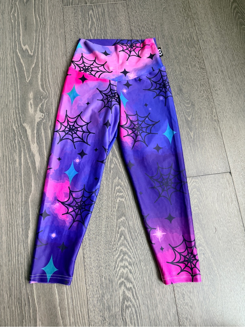 Exotica Halloween Tie Dye Performance High Waisted Capri Cropped Leggings